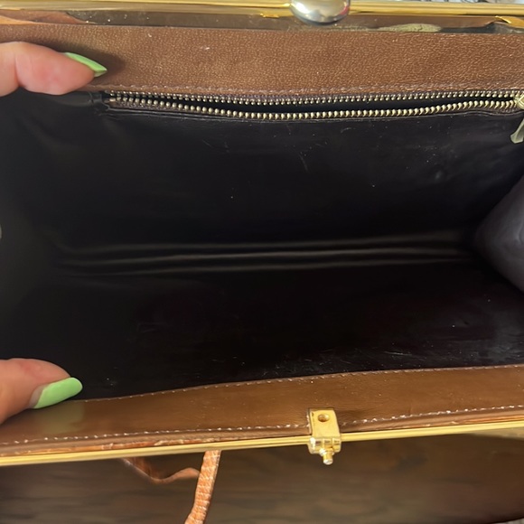 VINTAGE Brown snake clutch/bag - Picture 11 of 12